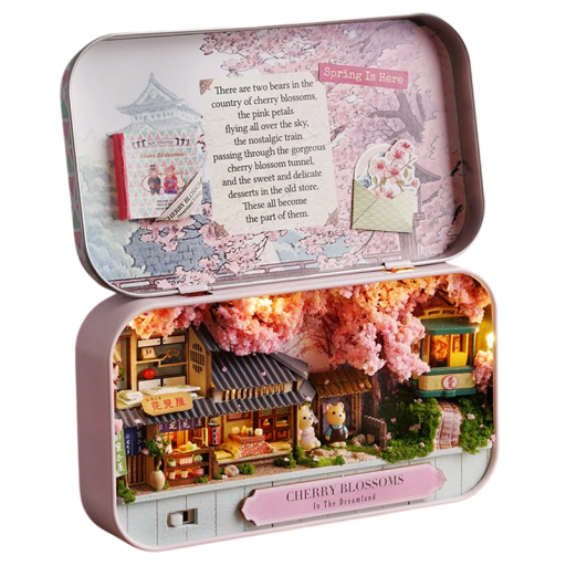 DIY 3D Houten Poppenhuis Doos Model Miniatuur Theater met Meubels Leuke Decoratie Handgeassembleerd Cadeau