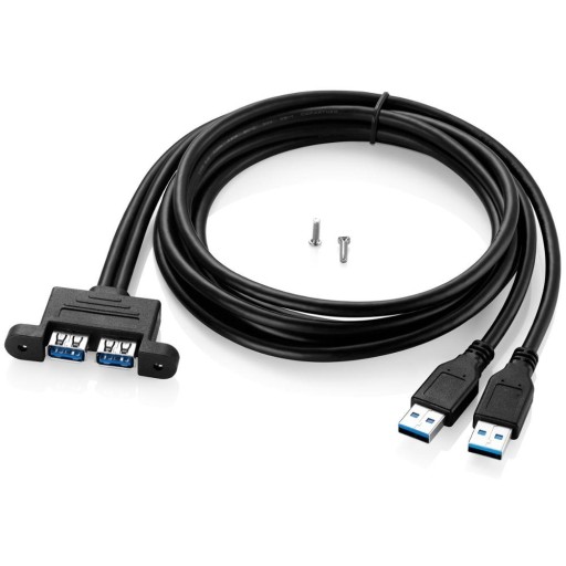 Dobbelt USB 3.0 M/F forlængerkabel