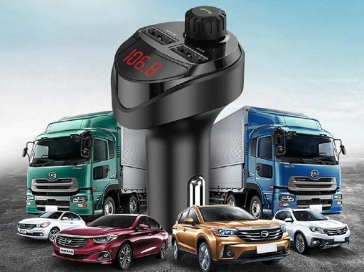 Dobbelt USB-biloplader med Bluetooth
