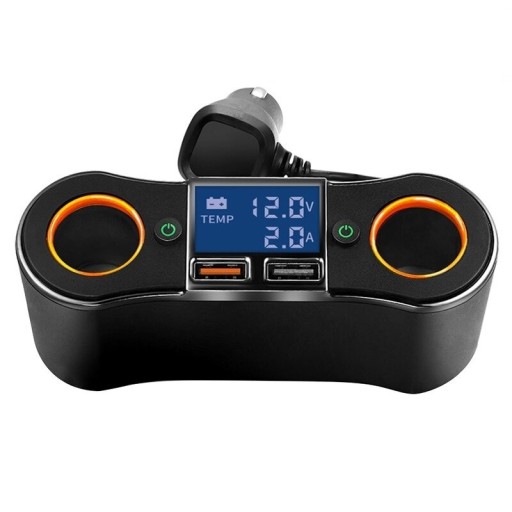 Dobbelt USB hurtig biloplader K834
