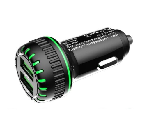 Dobbelt USB K809 biloplader