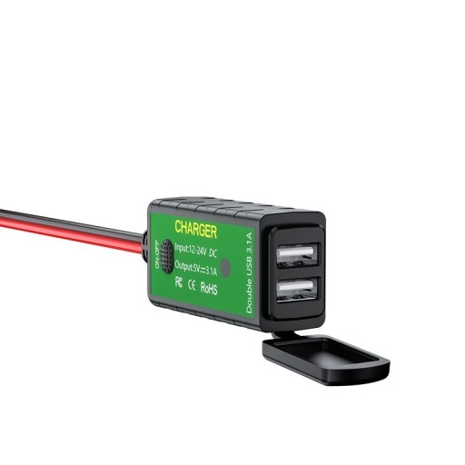 Dobbelt USB motorcykeloplader N53