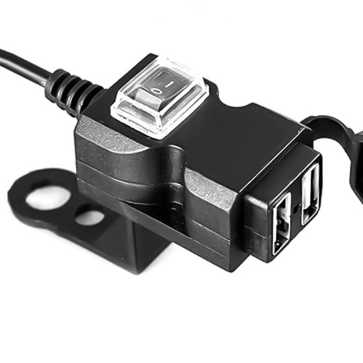 Dobbelt USB motorcykeloplader