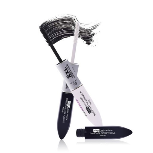 Dobbeltendet mascara med base Volumgivende mascara til lange og tykke vipper Transparent base med langtidsholdbar sort mascara