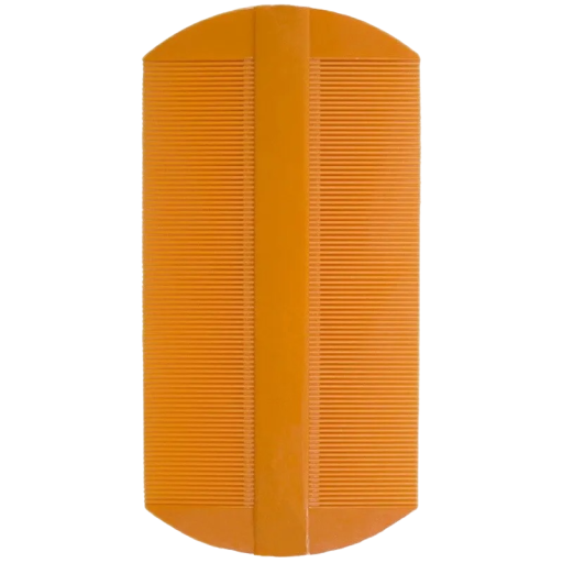 Dobbeltsidet lusekam Orange luse- og lusekam Kam til at fjerne lus og æg 10,6 x 5,4 cm Hårtilbehør