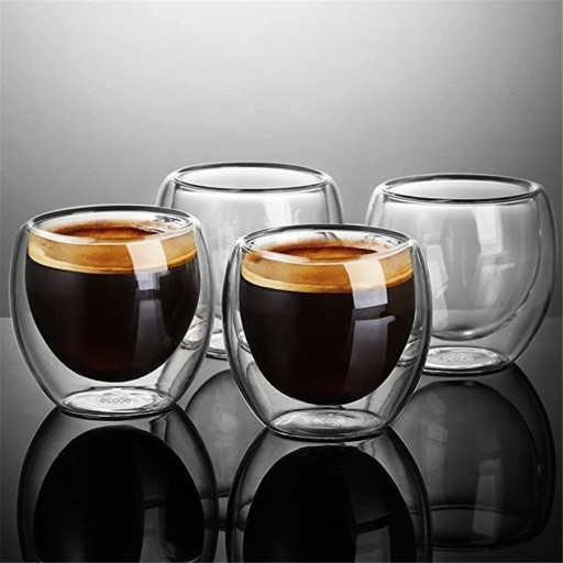Dobbeltvæggede kaffeglas 6 stk.