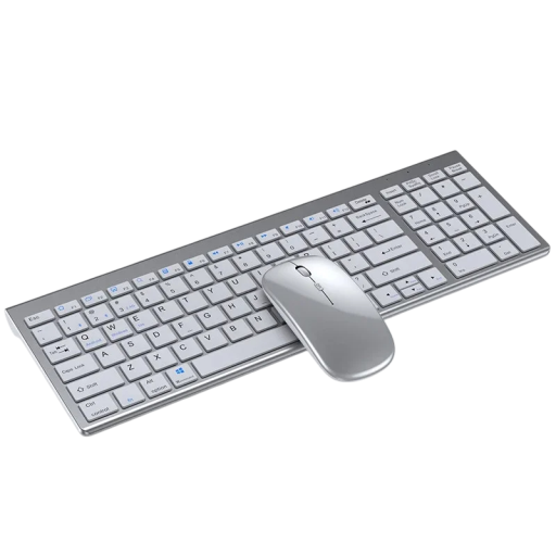 Dobíjacia bezdrôtová Bluetooth klávesnica a myš 2.4G USB sada pre notebook Tichý chod Prenosná sada Klávesnica s touchpadom