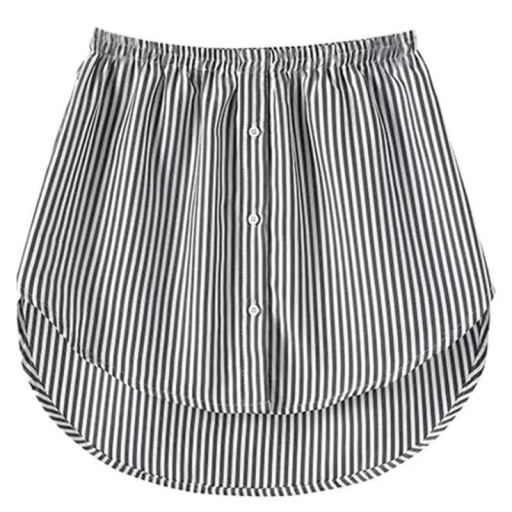 Dobladillo falso de una camisa con elástico Parte inferior debajo de un suéter Accesorio decorativo para capas Aspecto alargado y elegante