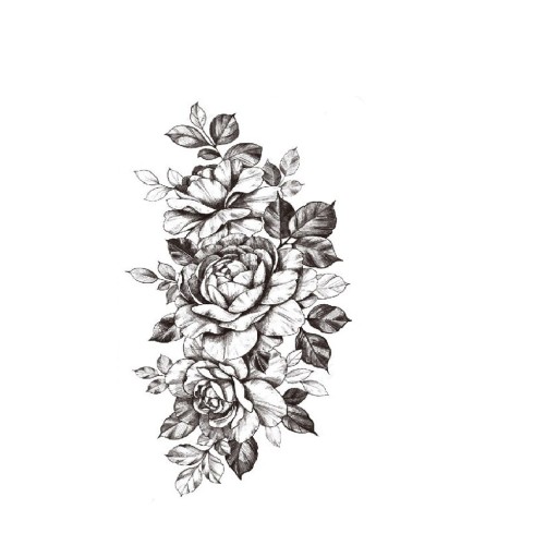 Dočasné tetovanie kvety