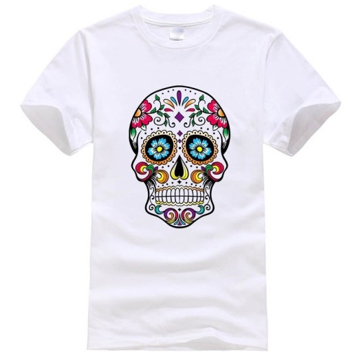 Dödskalle t-shirt för män T2056