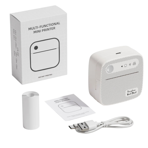 DOLEWA B3 Kannettava mini Bluetooth-tarratulostin ilman mustetta Itsekiinnittyvä lämpötilostin toimistoon, kouluun ja kotiin