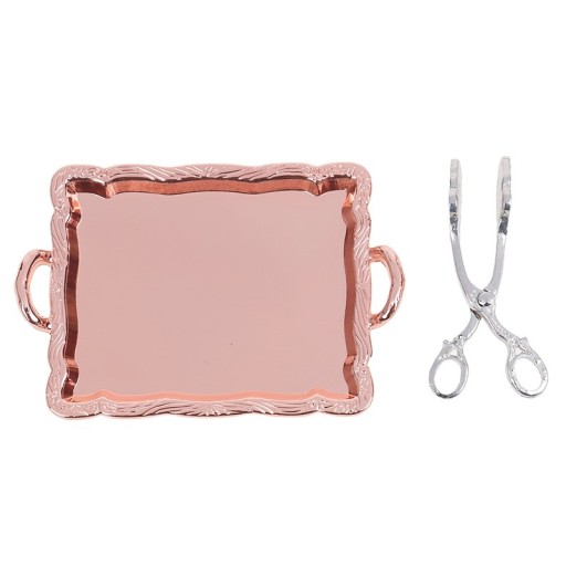 Doll Kitchen Tray and Tongs