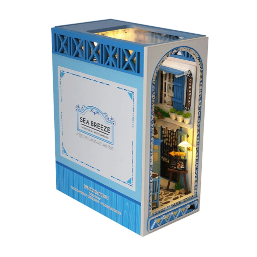 Dollhouse 9.2 x 15.9 x 20.5 cm Wooden Building Kit with LED Light and Furniture DIY 3D Miniature Model Hand Assembly Decoration