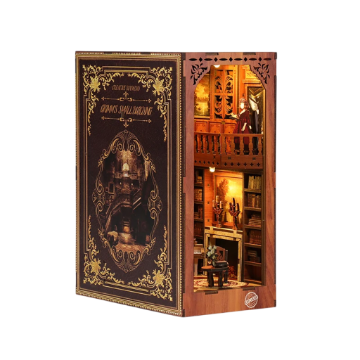 Domek dla lalek 11 x 18 x 24 cm DIY 3D Drewniany zestaw konstrukcyjny z oświetleniem LED Meble do tworzenia miniaturowych modeli Montaż ręczny
