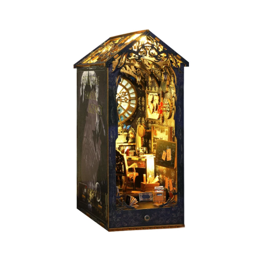 Domek dla lalek 11 x 18 x 27,3 cm 3D Drewniany zestaw DIY z oświetleniem LED i meblami Miniaturowy model do złożenia Dekoracja Prezent