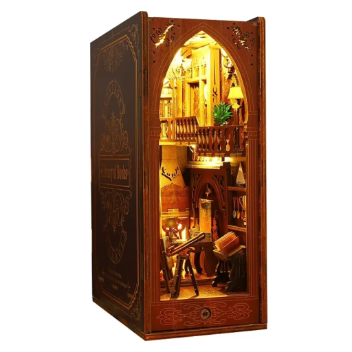 Domek dla lalek 3D DIY 10 x 18 x 24 cm Drewniany zestaw konstrukcyjny z oświetleniem LED i meblami Miniaturowy model Ręcznie robiony Kreatywna dekoracja