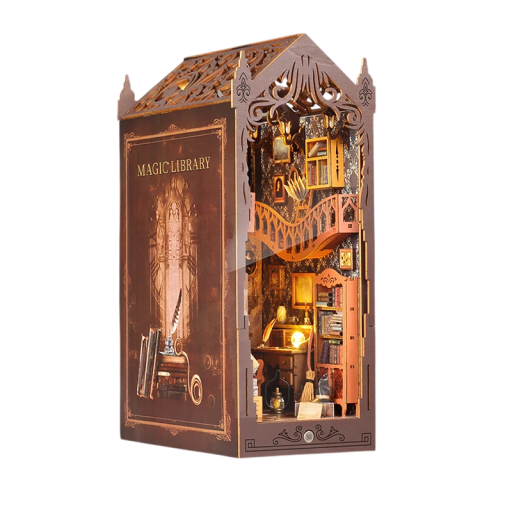Domek dla lalek 3D DIY 11 x 18,5 x 27,5 cm Drewniany zestaw konstrukcyjny z oświetleniem LED i meblami Miniaturowy model do samodzielnego montażu Dekoracja