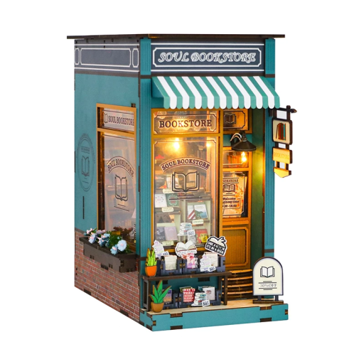 Domek dla lalek 3D DIY 12,8 x 21 x 23,4 cm Drewniany zestaw konstrukcyjny z oświetleniem LED Miniaturowy model mebli Ręcznie robiony Kreatywna dekoracja