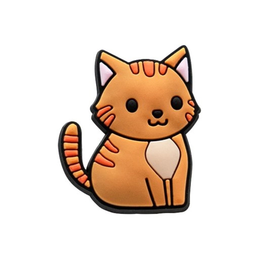 Doplněk na crocsy kočka PVC ozdoba na boty crocs dekorace obuvi zvířecí motiv roztomilý prvek na obuv