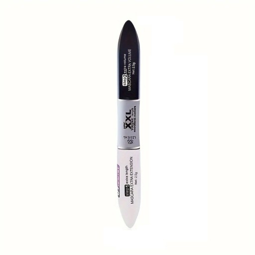 Doppelseitige Mascara mit weißer Basis zur Verlängerung und schwarzer Farbe für einen intensiven Augenaufschlag, Wimpernvolumen, langanhaltenden Effekt ohne Verklumpen