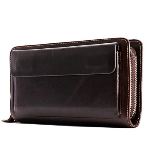 Doppelte Herrenbrieftasche aus Leder