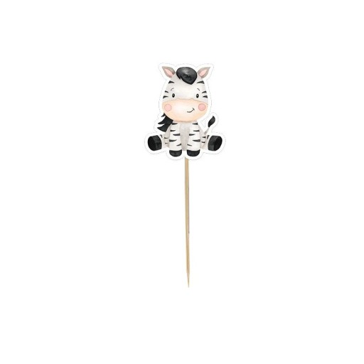 Dortová dekorace Zebra 4,5 cm Safari styl Zvířecí narozeniny Roztomilý motiv Ozdoba na dort Dortová dekorace Zebra 4,5 cm Safari styl Zvířecí narozeniny Roztomilý motiv Ozdoba na dort
