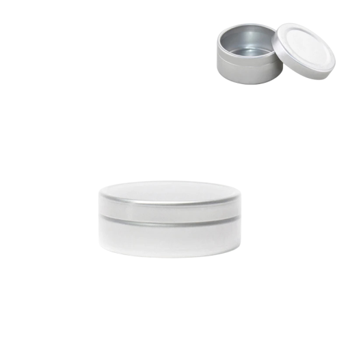 Doses cosmétiques rechargeables 5 pcs 20 ml Récipients en aluminium lisses à vis argentés 46 × 20 mm Emballage pour crème baume pommade cosmétique