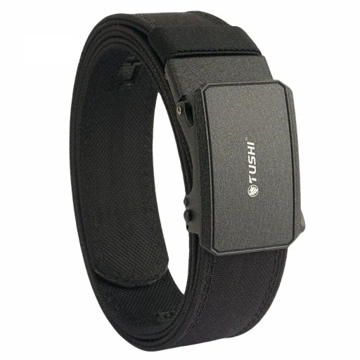 Double Layer Tactical Belt 120 x 3.8 cm Reinforced Belt for Hanging Weapons Metal Automatic Buckle Adjustable Military Belt for Men