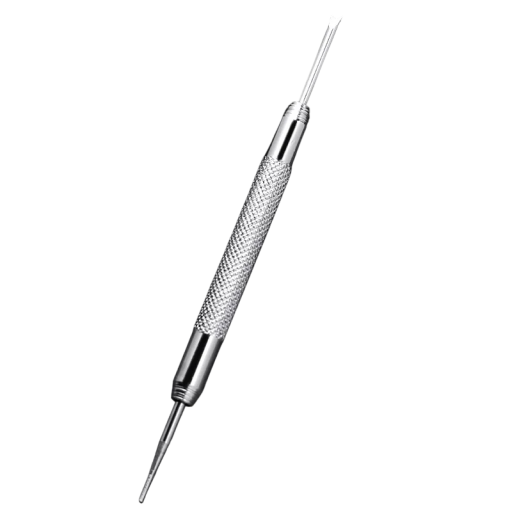 Double-Sided Metal Tool for Removing Spring Bars from Watch Straps with Fork and Point for Precise Adjustments