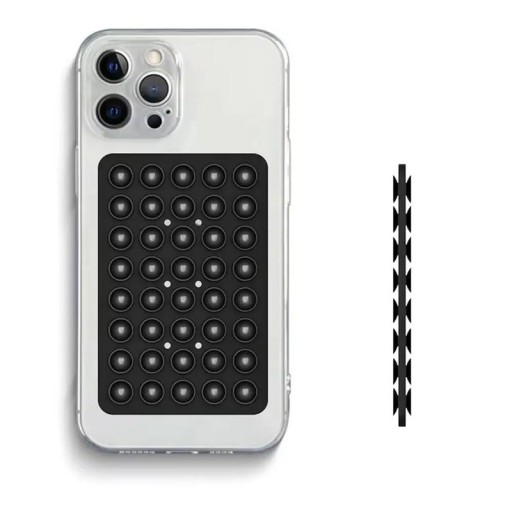 Double-Sided Silicone Phone Suction Cup 10 x 6.5 cm Mobile Holder Wall Stand Self-Adhesive Holder for Videos Selfie Home Office