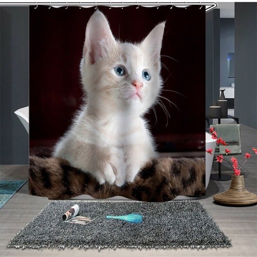 Douchegordijn met kat