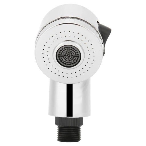 Douchkop voor kappers met zijschakelaar voor het wassen van haar, kunststof en roestvrij staal, aansluiting G1/2, zilver voor het shampoostoel