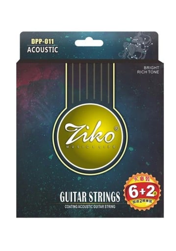 DPP-011 Akusztikus gitár húrszett Hatszögletű mag Foszfor és bronz ötvözet Tartós húrok meleg tiszta tónnal