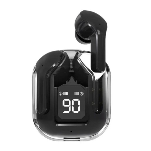 Draadloze Bluetooth 5.3 hoofdtelefoon met LED-display en ENC ruisonderdrukking 6 mm drivers aanraakbediening in-ear voor sport en games