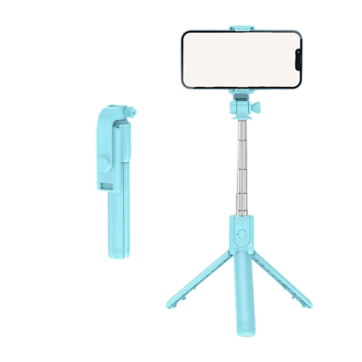 Draadloze Bluetooth selfiestick 190-813mm ministatief met afstandsbediening telefoonhouder voor op reis lichtgewicht opvouwbare standaard monopod