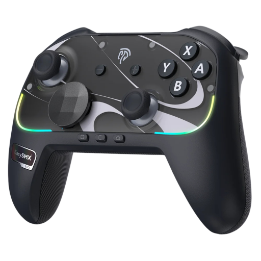 Draadloze gamecontroller RGB-verlichting contactloze analoge stick-sensoren trilfunctie 1200 mAh batterij programmeerbare knoppen