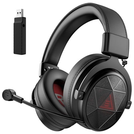 Draadloze over-ear hoofdtelefoon met microfoon en USB-ontvanger Surround sound 7.1 Draadloze overdracht 5,8 GHz Bereik 15 m Batterijduur tot 10 uur
