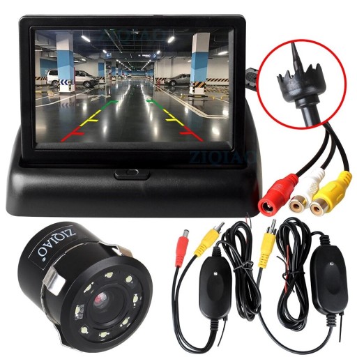 Draadloze parkeersysteemcamera en monitor
