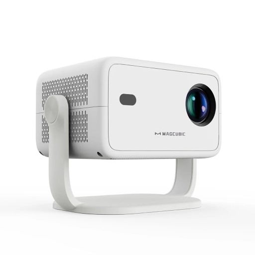 Draagbare filmprojector 650ANSI native 1080P Android WiFi6 BT5.4 automatische scherpstelling 360° draaibaar wit voor thuisbioscoop