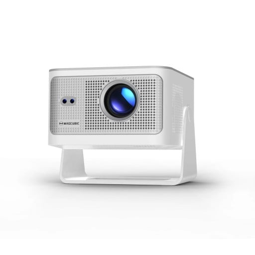 Draagbare filmprojector automatische scherpstelling native 1080P 8K Android 14 WiFi 5G BT 5.4 wit voor thuisbioscoop en films