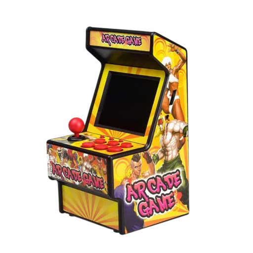 Draagbare mini gameconsole arcade automaat, 8,5x16x9 cm, 156 games, 16bit, 2,8 LCD, kunststof behuizing, voor onderweg en op kantoor