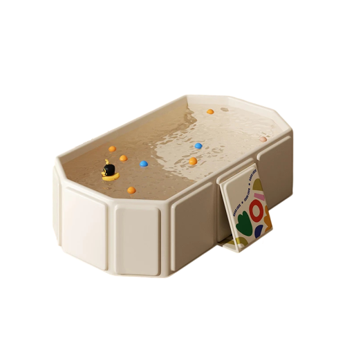 Draagbare opvouwbare babybad groen-wit reisbad van ecologisch PVC veilig voor gevoelige huid lichte bad voor baby's en kinderen