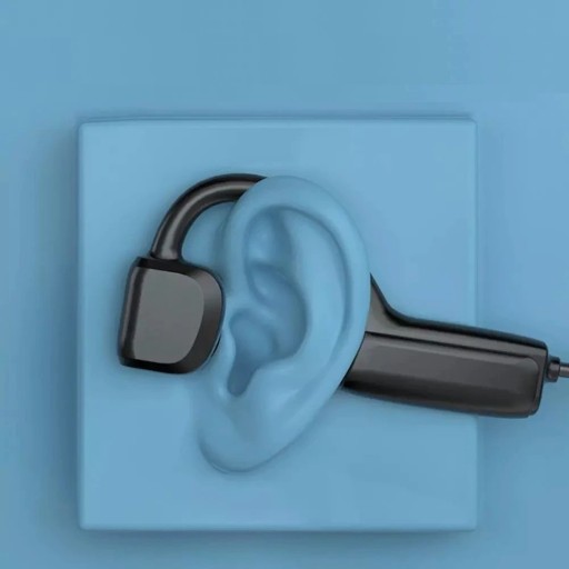 Drahtlose Bluetooth-Kopfhörer hinter den Ohren