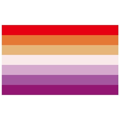 Drapeau lesbien arc-en-ciel 90 x 150 cm