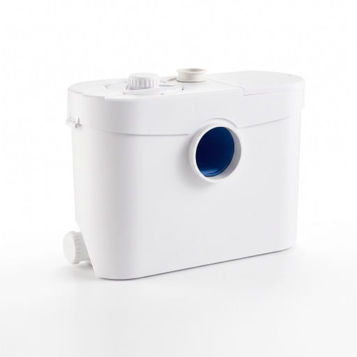 Δραστικό αντλητικό σύστημα για WC 700 W Απομάκρυνση αποβλήτων Με βαλβίδα αντεπίστροφης 41 x 18,5 x 28 εκ Λευκό Για τουαλέτα και ντους Στο υπόγειο