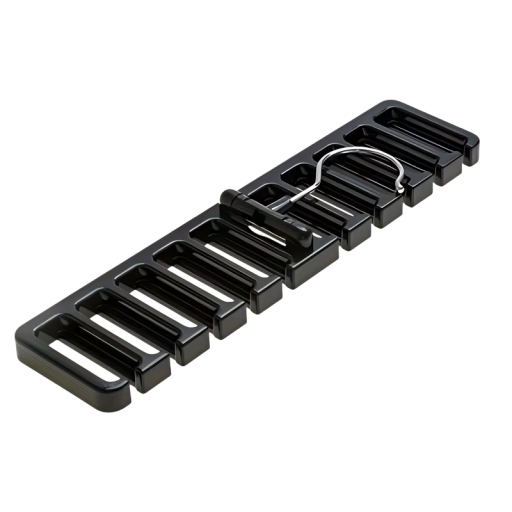 Drehbarer hängender Organizer für Gürtel und Accessoires, schwarzer Metallkleiderbügel für Schals, Krawatten und Gürtel im Kleiderschrank