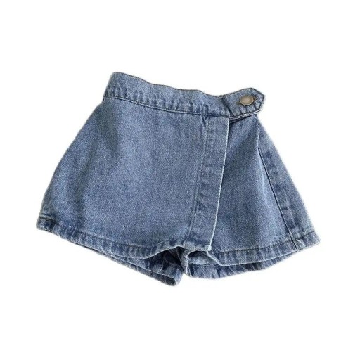 Drenge pigers denim shorts nederdele blå med elastisk talje og knap
