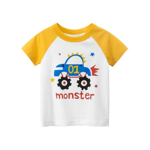 Drenge-T-shirt med bil B1416