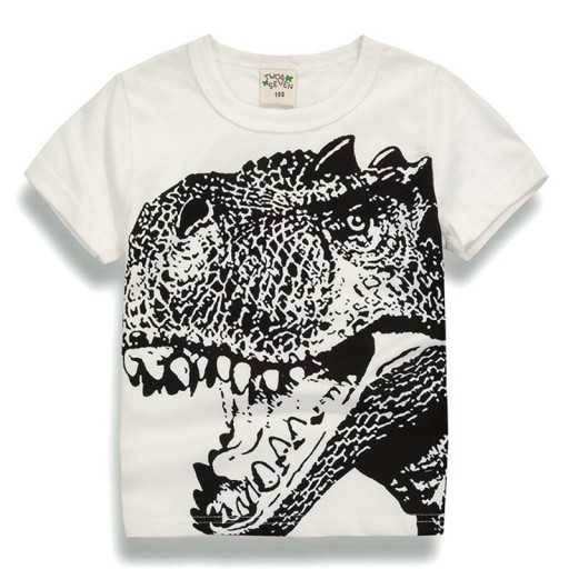 Drenge-T-shirt med Tyrannosaurus Rex-print J1333