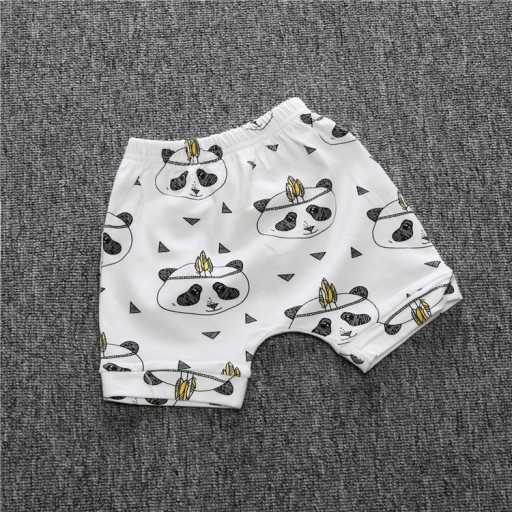 Drengeshorts med panda-tegning - Hvid